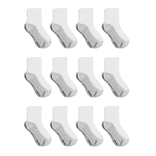 Hanes boys double tough cushioned ankle socks in multi-pack