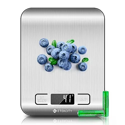 Etekcity basic digital kitchen scale with stainless steel platform