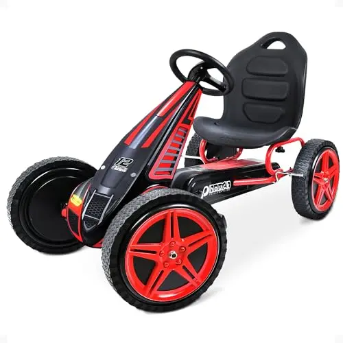 Hauck pedal go kart with four wheels and rubber tires