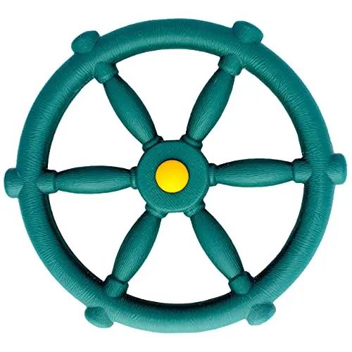 Jungle Gym Kingdom green pirate ship steering wheel
