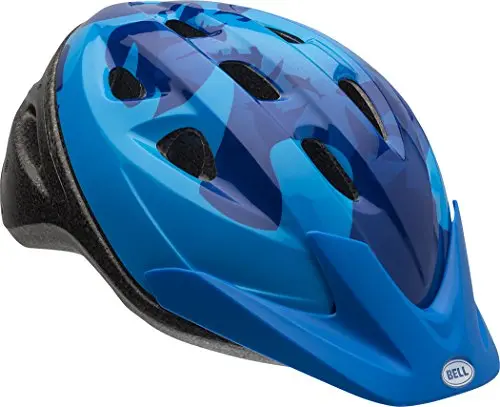 Bell Rally kids helmet in blue camo design