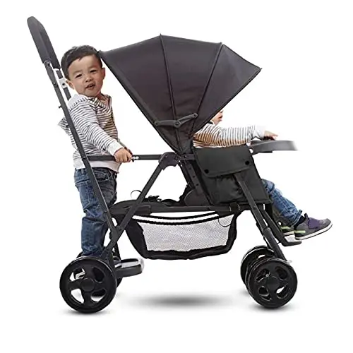 Joovy Caboose sit and stand double stroller with rear bench and standing platform