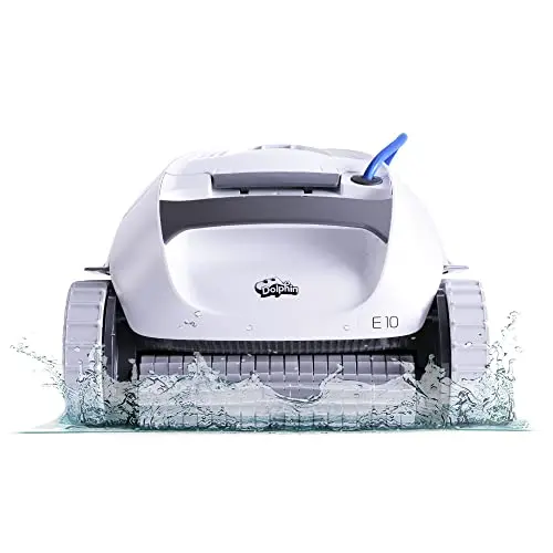Dolphin E10 automatic robotic pool vacuum with top-load filter basket
