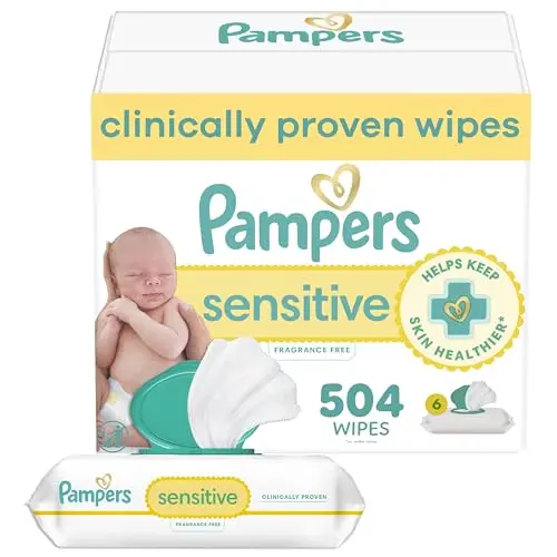 Pampers sensitive baby wipes clinically proven for newborns