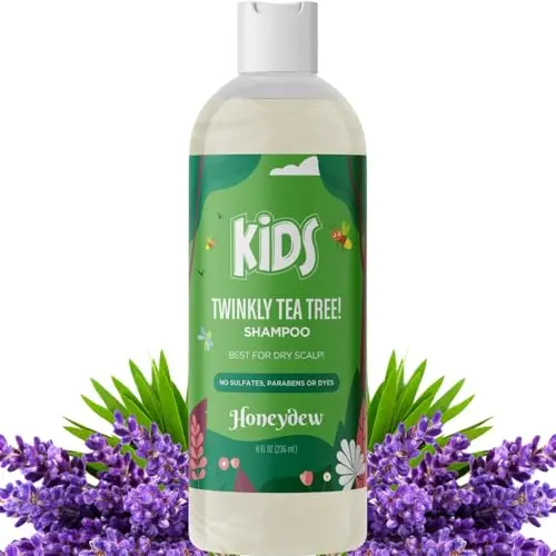 HONEYDEW cleansing kids shampoo bottle with tea tree and rosemary design