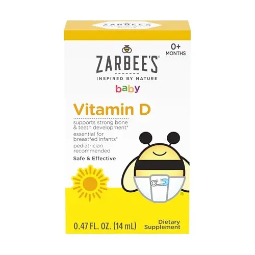 Zarbee's Naturals Vitamin D drops with syringe for infants