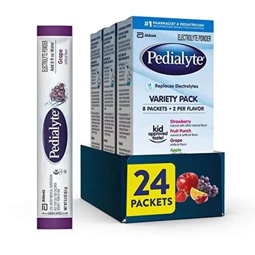 Pedialyte Electrolyte Powder variety pack with multiple flavors