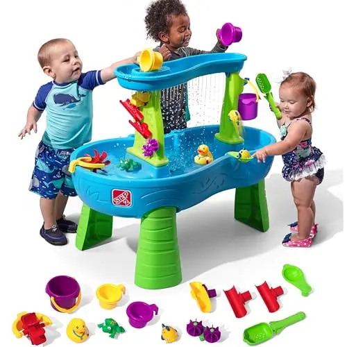 Step2 Rain Showers Splash Pond water table with rain shower feature and multiple accessories