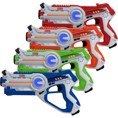 Kidzlane laser tag guns set with four team colors