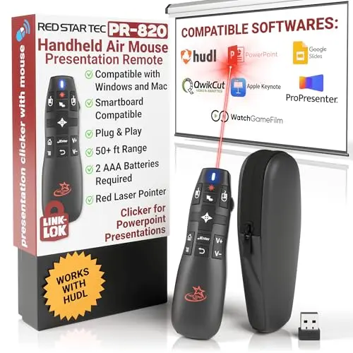 RED STAR TEC wireless presentation clicker with laser pointer
