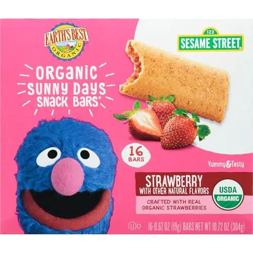 Earth's Best Organic Sunny Days Snack Bars with Sesame Street characters