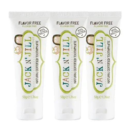 Jack N' Jill Natural Toothpaste for kids in flavor-free option