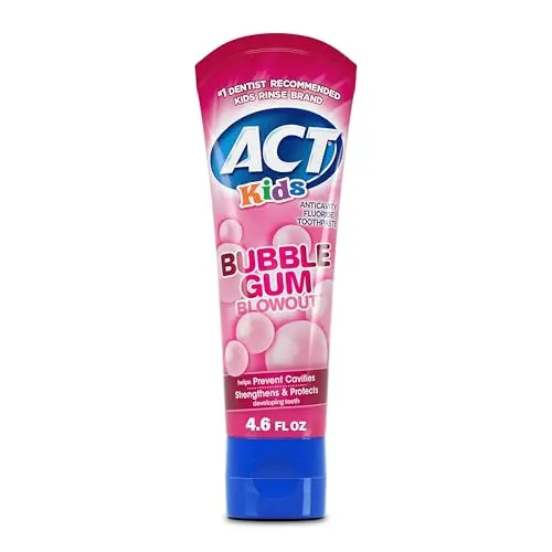 ACT Kids toothpaste tube with bubble gum flavor