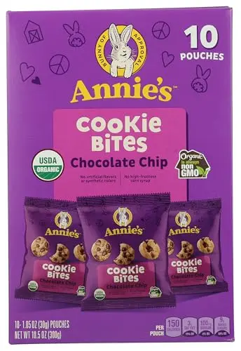 Annie's Organic Chocolate Chip Cookie Bites in individual pouches