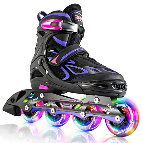 2PM Sports Vinal adjustable inline skates with light-up wheels for kids