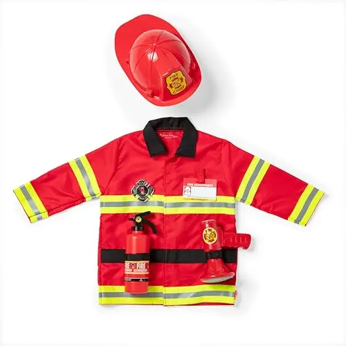 Melissa & Doug Fire Chief costume with jacket, helmet and accessories