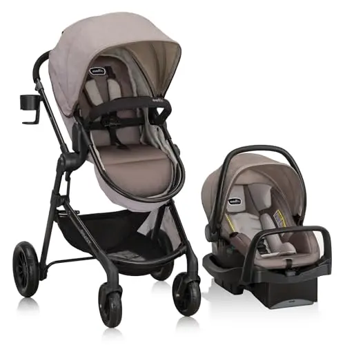 Evenflo Pivot Modular Travel System in desert tan color