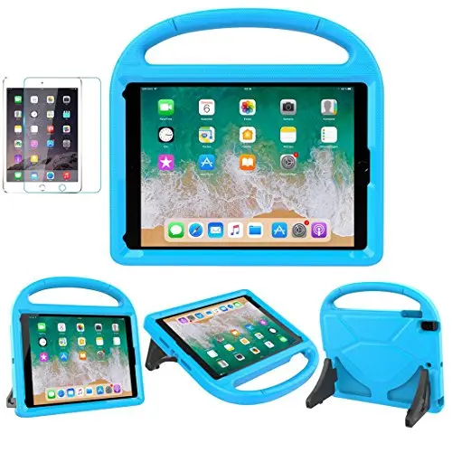 SUPLIK blue protective case with handle for older iPad models