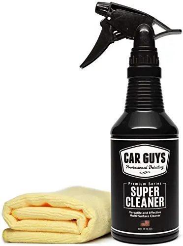CAR GUYS super cleaner bottle with microfiber towel