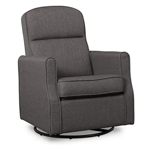 Delta Children Blair slim glider swivel rocker chair in charcoal