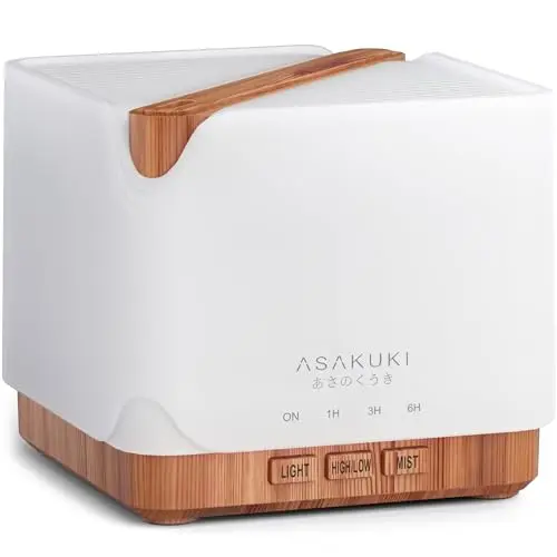 ASAKUKI essential oil diffuser and humidifier in light wood