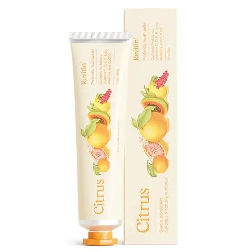 Revitin Fluoride-Free Prebiotic Toothpaste in citrus flavor
