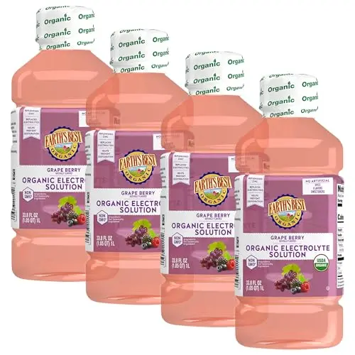 Earth's Best Organic Electrolyte Solution grape berry flavor bottles