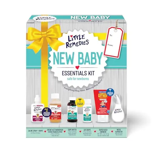 Little Remedies newborn essentials kit including saline spray and diaper rash cream