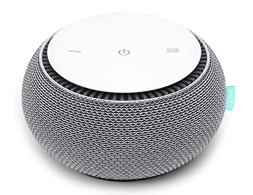 SNOOZ Smart White Noise Sound Machine in cloud color with compact design