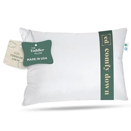 ComfyDown goose down toddler pillow with cotton cover