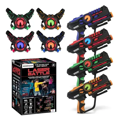 ArmoGear laser tag set with target vests and voice guidance