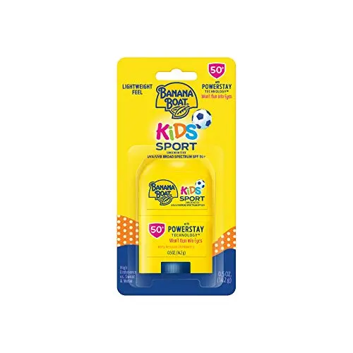 Banana Boat Sport kids sunscreen stick being held