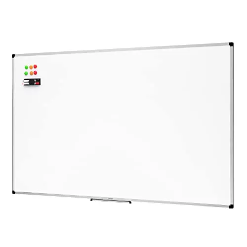 Amazon Basics large magnetic dry erase whiteboard with pen tray