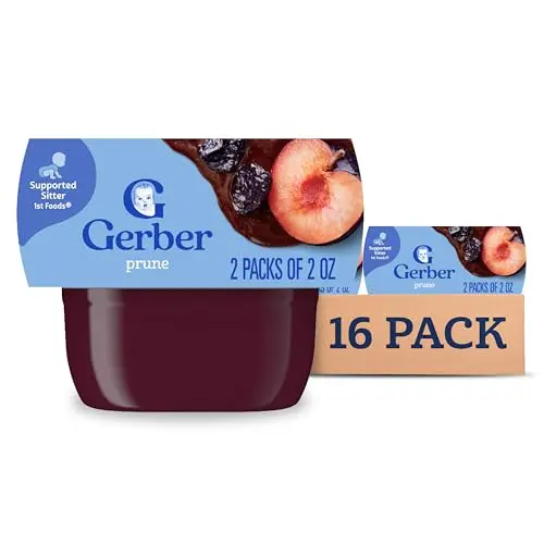Gerber Stage 1 Prune Puree baby food tubs