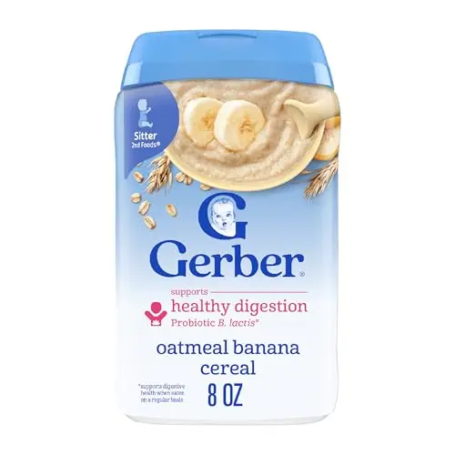 Gerber Oatmeal Banana Cereal with Probiotics package