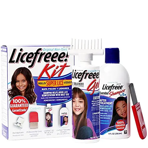 Licefreee complete lice treatment kit with gel, shampoo and comb