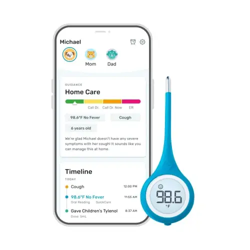 Kinsa smart digital thermometer with Bluetooth app connectivity