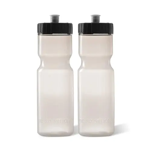50 Strong sports water bottles 2-pack in clear