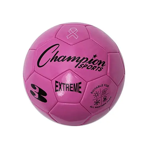Champion Sports pink soccer ball with soft touch composite