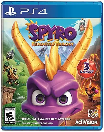 Spyro Reignited Trilogy PlayStation 4 game case featuring the purple dragon
