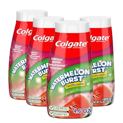 Colgate Kids toothpaste tube with watermelon burst flavor