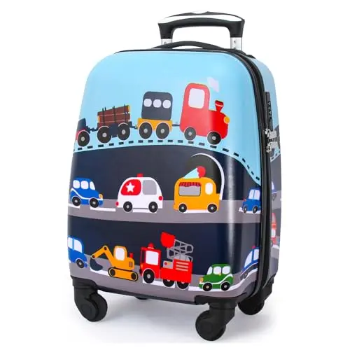 Lttxin kids hard shell carry-on luggage with wheels