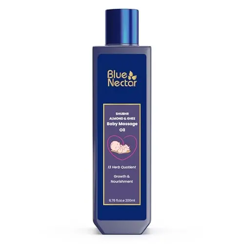 Blue Nectar Ayurvedic Baby Oil with coconut and ghee