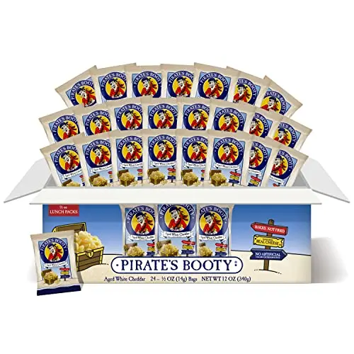 Pirate's Booty Aged White Cheddar Cheese Puffs gluten-free snack bags