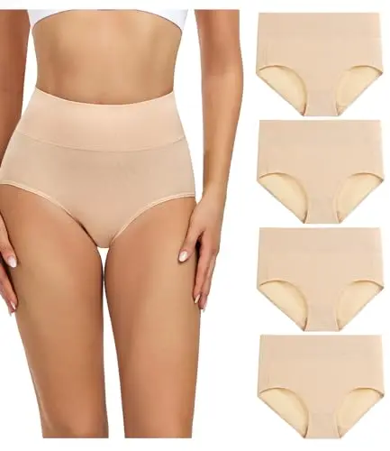 Wirarpa high-waisted cotton underwear for mom pooch control