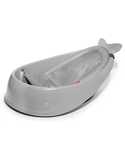 Skip Hop MOBY baby bathtub with smart sling in grey color