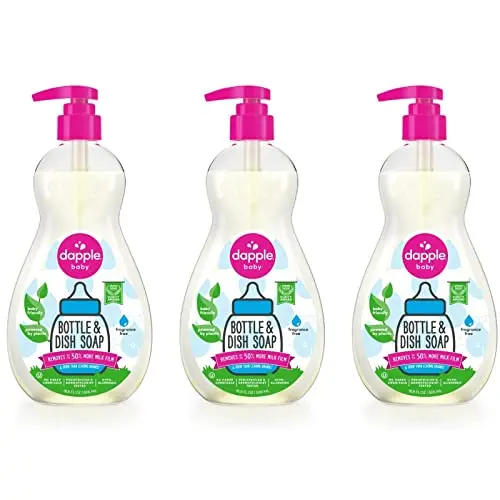 Dapple baby bottle soap with pump dispenser three-pack