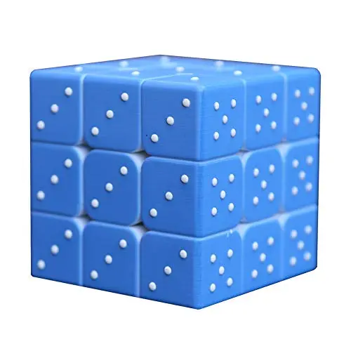 3x3x3 Braille magic cube with embossed dots for tactile solving