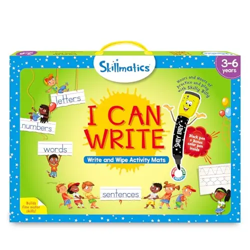 Skillmatics I Can Write reusable activity mats with dry-erase pens