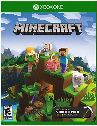 Minecraft Starter Collection Xbox game case with blocky landscape